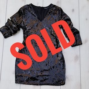 Sequin cocktail mini dress